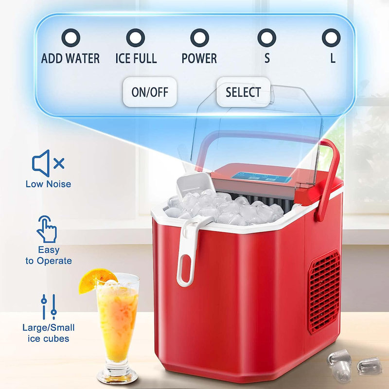 Antarctic Star 26 Lb. Daily Production Bullet Clear Ice Portable Ice